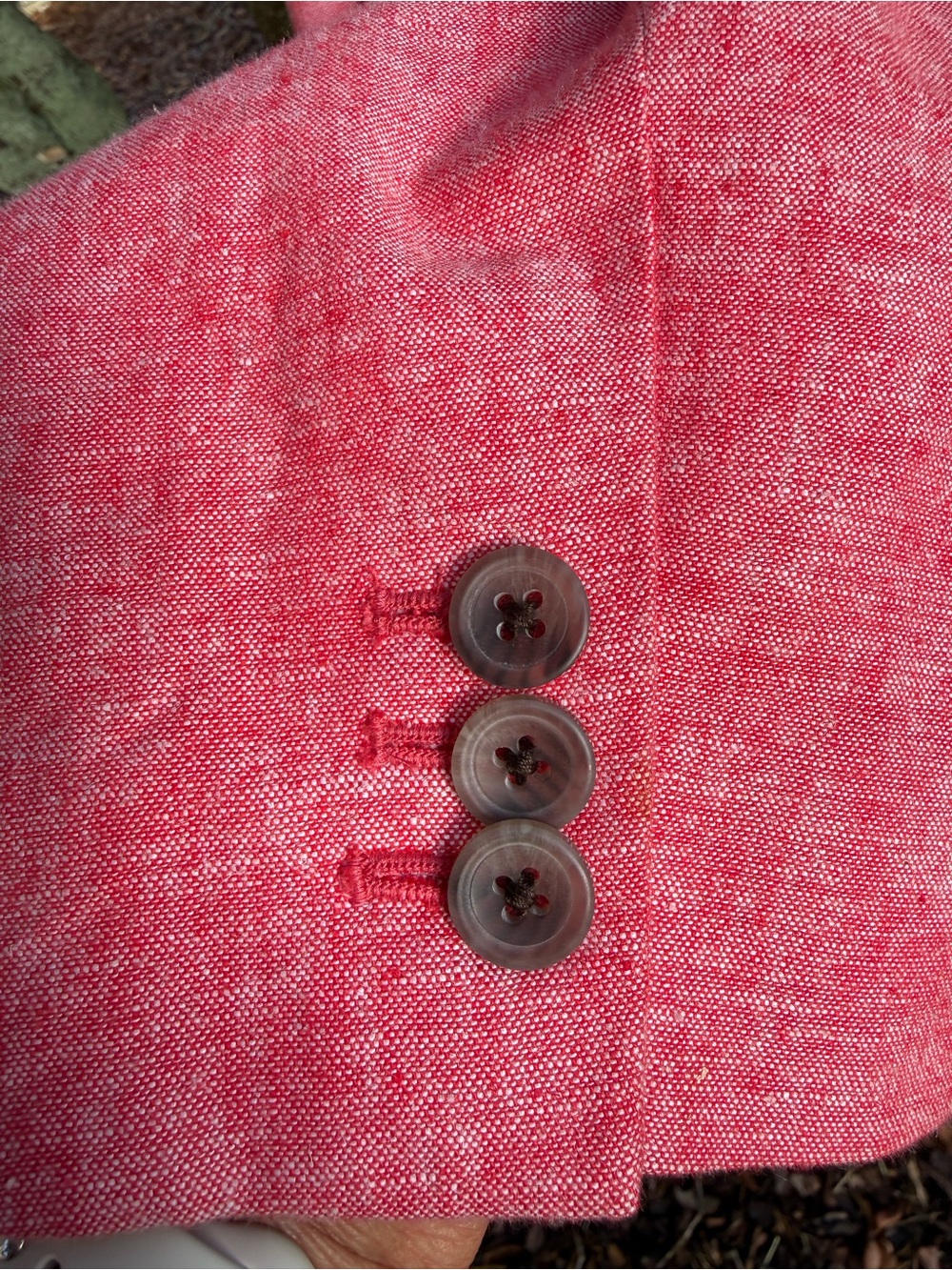 J.Crew Schoolboy Blazer in Linen-Cotton Heathered Red/Pink Women’s 10 - Picture 7 of 10